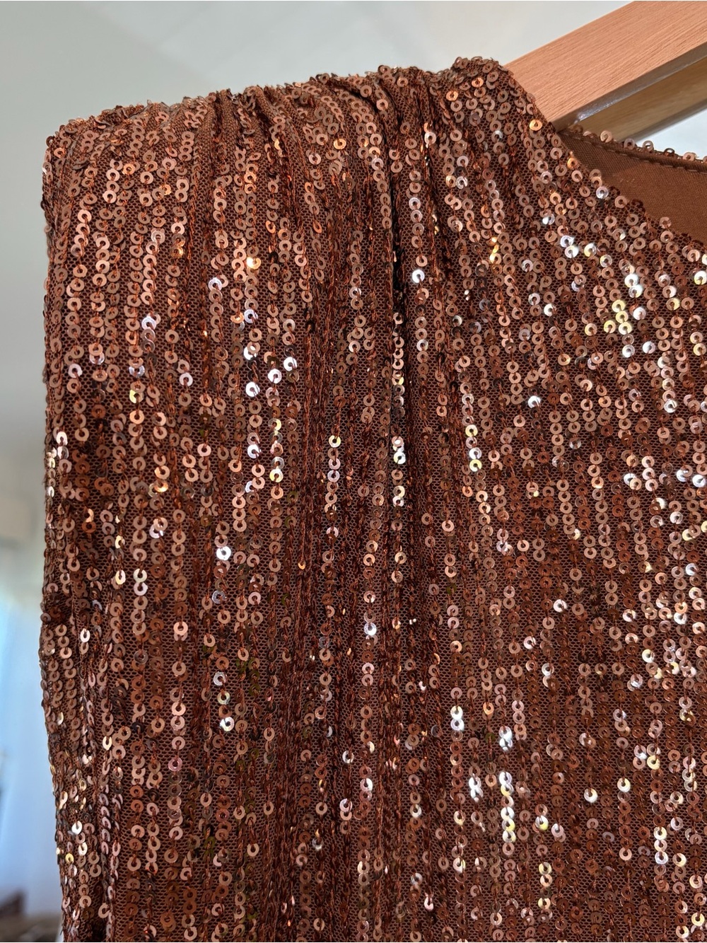 Fashion Nova Sparkle And Snatched Shoulder Pad Jumpsuit - Chocolate Large - Picture 10 of 10